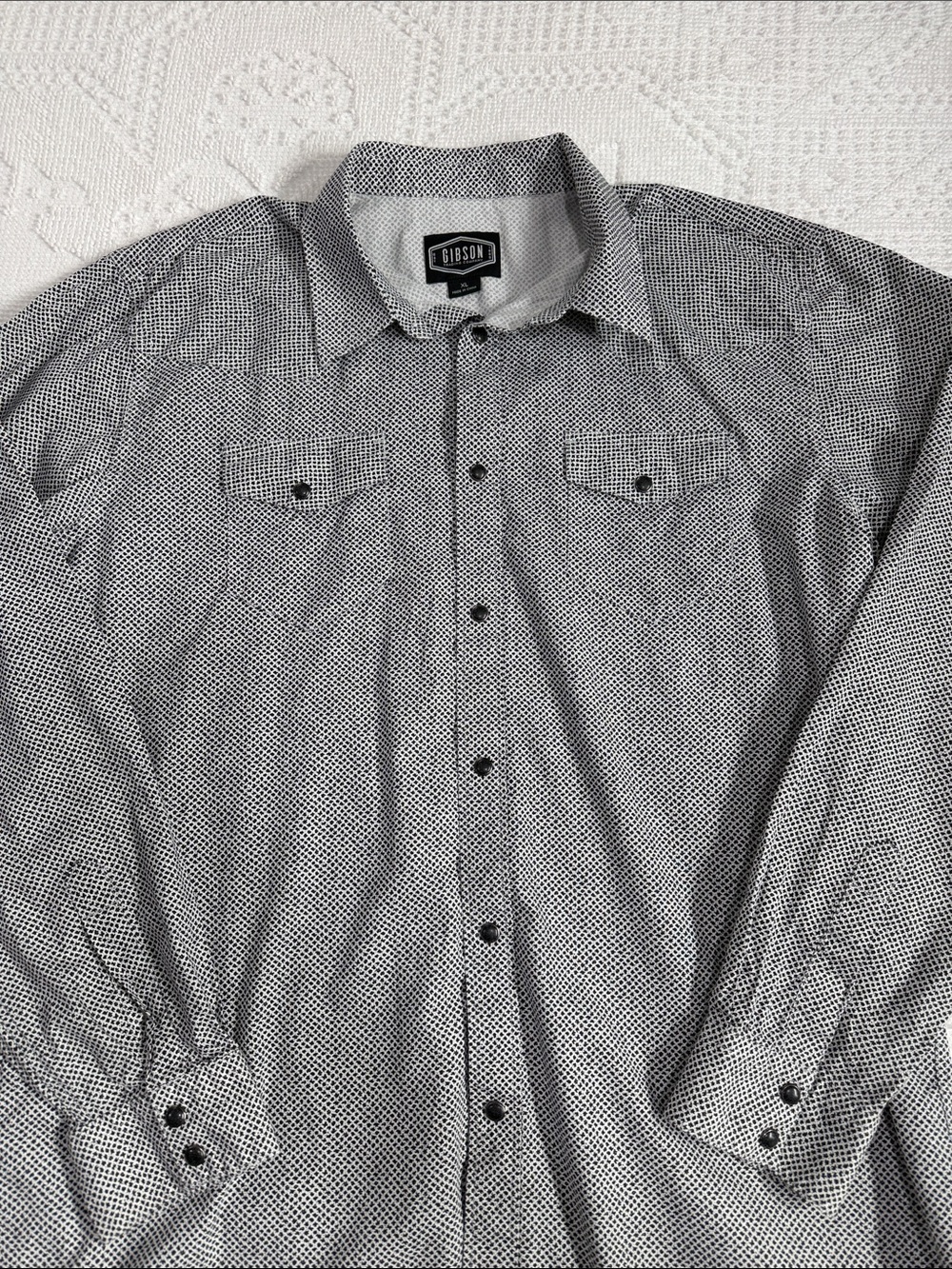 Gibson Black and White Micro Dot Button-Down Shirt